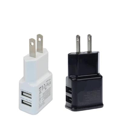 China QC2.0 2A Dual USB Wall Charger Black Color USB Wall Charger Adapter White For Iphone Sumsung for sale