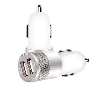 China High Quality ABS PC Mobile Phone Car Charger Dual Metal Material USB Fast 5V 2.1 A Car Charger for sale