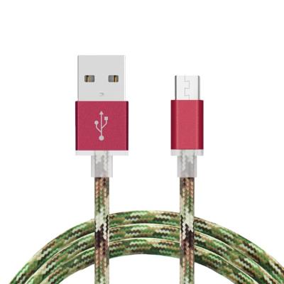 China For Android / iPhone / Mobile Phone Charger Premium Cable With Micro USB Connector 2.1A USB Nylon Braided Data Charging Cable for sale