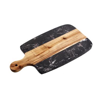 China Sustainable Marble Cheese Board Cutting Cutting Board with Acacia Wood Chopping Board for sale