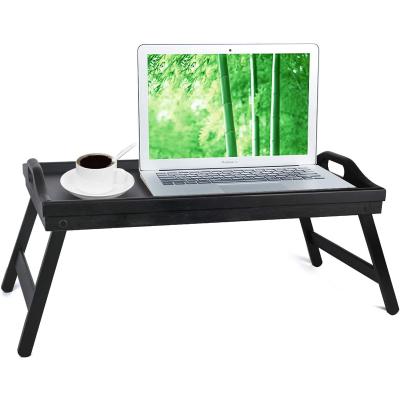 China SOPEWOD Bamboo Wooden Rectangle Wood Floating Foldable Laptop Desk Floatingbreakfast Bed Table Serving Tray for sale