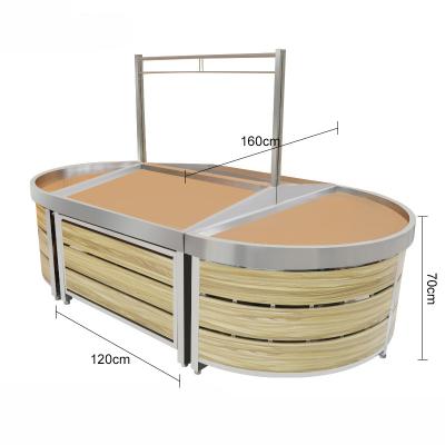 China 280*70*160cm Single Sided Vegetable Fruit Display Stand Foldable Disassemble Shelves Supermarket Retail Rack for sale