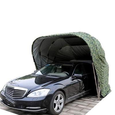 China Install Easy Car Awning Portable Manual Waterproof Car House Shed Foldable Parking Shelter Canopy Galvanized Steel Retractable Garage for sale