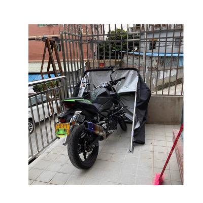 China Convenient Telescopic Folding Motorcycle Shelter Cover Parking Lot Cast Tent Motor Bike Canopy Portable Motorcycle Garage for sale