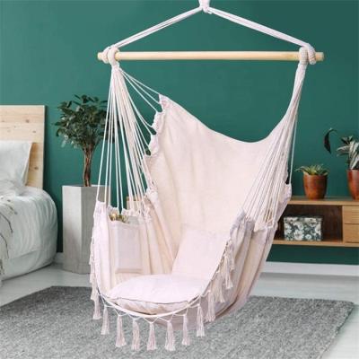 China Modern Outdoor Garden Canvas 320G Hammock Hanging Chair Macrame Hammock Chair Swing Hammock Chair for sale