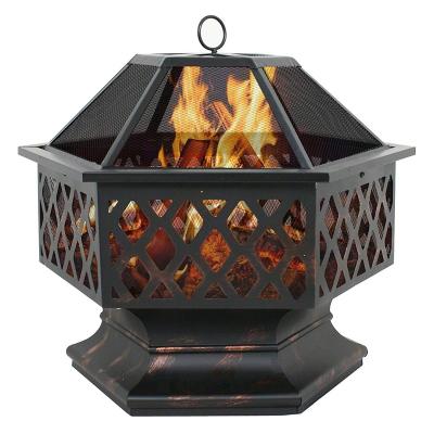 China Height Adjustable Pit Pit Outdoor Metal Square Fire Pit Wood Stove Patio Burning Garden Fire Pit for sale