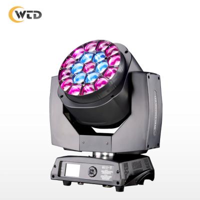 China Residential 19pcs 15w bee eye k10 with zoom led moving head rgbw wash light for sale