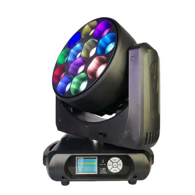 China Residential high power 12x40w pixel rgbw 4in1 bee eye led wash zoom moving head light for sale