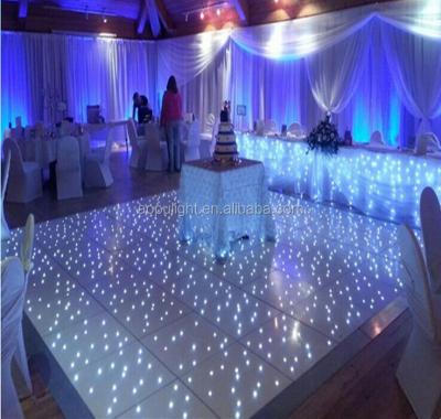 China Simple white or RGB stage led starlit dance floor, led panel dance floor, led dance floor tiles for disco for sale