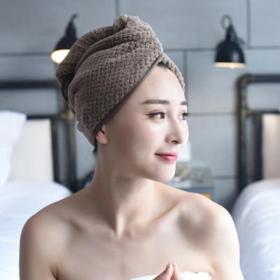 China Waffle Microfiber Hair Towel QUICK DRY Hair Towel Wrap for sale