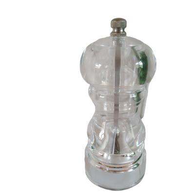 China China Alibaba Sustainable Supplier Gravity Mini Pepper Grinder Machine Manual Acrylic Salt Pepper Mill for sale