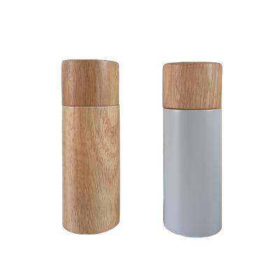 China Sustainable hot selling wooden salt and pepper mill set pepper grinders salt shakers with adjustable ceramic rotor pepper grinders set for sale