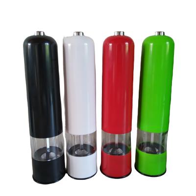 China Amazon Stainless Steel Viable Hot Selling Plastic Electric Pepper Mill, Professional Customized Color Electric Pepper and Salt Mill for sale