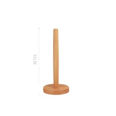 China Modern Customized Single Tissue Paper Towel Holder Factory Sales Wooden Paper Rack For Home Kitchen for sale