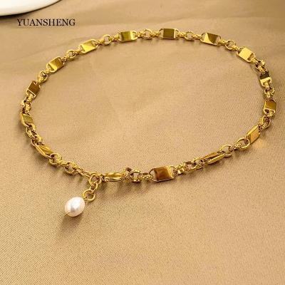 China Unique Vintage Gold Filled Jewelry Gold Necklace Pearl Necklace Chain Pendant Gifts For Women for sale