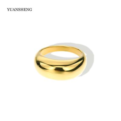 China Minimalist Popular Gold Plated Stainless Steel Minimalist Rings Ring Fashion Adjustable Men Women for sale