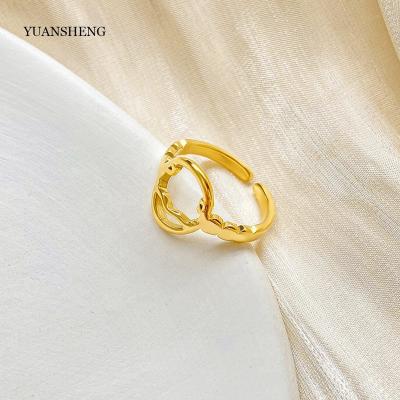 China Fine Jewelry Stainless Steel Stainless Steel 18k Gold Rings Vintage Ring Fine Gold Filled Jewelry for sale