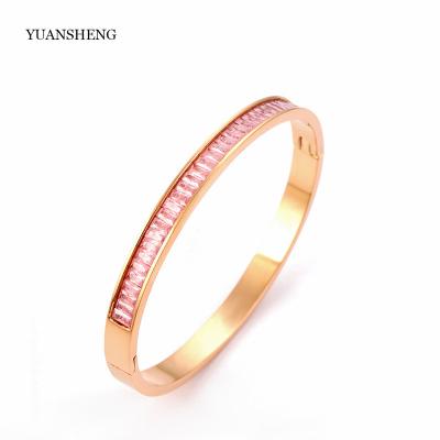 China Pulsera 18k Gold Dubai Wedding Elegant Hot Trending Stainless Steel Diamond Bracelet Jewelry For Women for sale