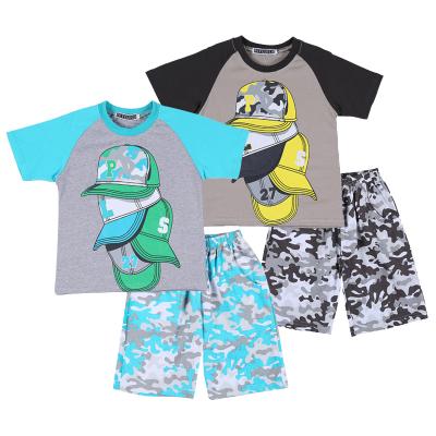 China Guangzhou Fashion Boy Breathable T-shirt Set Comfortable Pajamas Clothing for sale