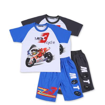 China Sweet low price of high quality cotton pajamas boys funny printed children clothing sets for sale