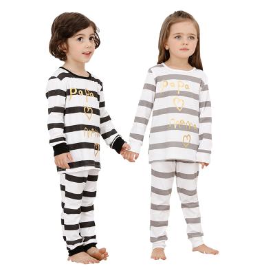 China Breathable Strip Kids Pajamas Sleepwear Kids Pajamas Wear for sale