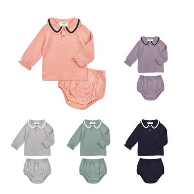 China Wholesale High Quality Summer Girls Newborn Baby Kids Muslin Cotton Dressing Set for sale