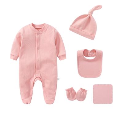 China Breathable Eco-Friendly Newborn Baby Clothes Infant Baby Boy And Girl Set Customized Newborn Spring Sleeve Long Sleeve Clothing Set for sale