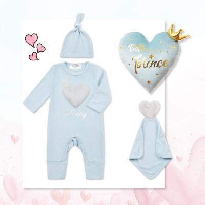 China Longsleeve PETELLULU OEM Wholesale Winter Velvet Baby Rompers Warm Pajamas for sale