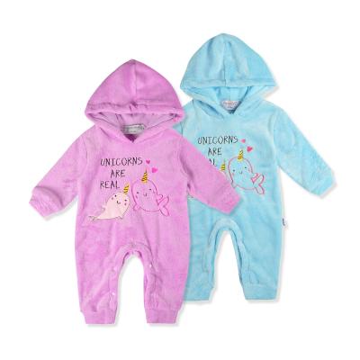 China Flannel Baby Overalls Longsleeve Lovely Warm Animal Style Flannel Clothes Romper Sleepsuit With Zipper for sale