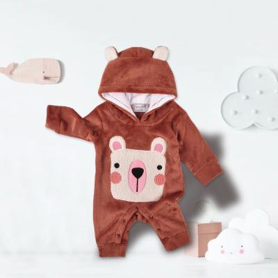 China Wholesale Longsleeve Thicken Flannel Bear Onesie Costume Baby Clothes Kids Onesie Winter Longsleeve Baby Rompers Animal Jumpsuit for sale