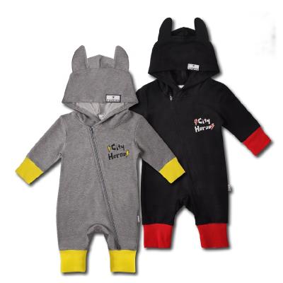 China New Style City Hero Winter Long Sleeve Hooded Infant&Toddler Boys Clothes Newborn Baby Rompers Clothing for sale