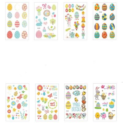 China Easter Gift Bunny Egg Easter Stickers Cute Beauty Decorations Window Glass Bottles Door Stickers Easter Tattoo Stickers for sale