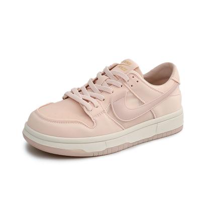 China New fashion trend women's lace-up walking casual shoes shape shoes platform bright ladies running sneakers for sale