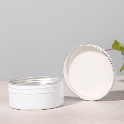 China 15g 15ml Cosmetic High Quality Empty Metal Matt White Round Tin Can For Cosmetic Body Butter for sale