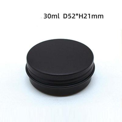 China Metal Matte Black Round Aluminum Foil Seal Cosmetic Tin Jar 15ml Cosmetic Containers for sale