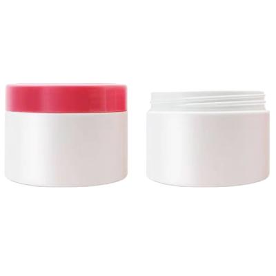 China HDPE Packaging Container Wide Mouth White Cosmetic Cream Jar Low Profile 10 Ounce Jar Maker for sale