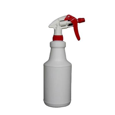 China BEAUTY PACKAGING 500ml 750ml 1L White Round Empty HDPE Plastic Trigger Sprayer Bottles for sale