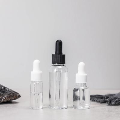 China BEAUTY PACKAGING Custom Printing White Cosmetic Packaging 10ml 30ml 50ml Round Shape Essential Oil Plastic Bottle With Dropper for sale