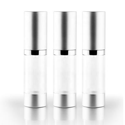 China Travel Cosmetic Refillable Plastic Airless Packaging Skin Care Bottles Clear Bottle for sale