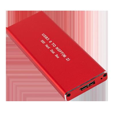 China Aluminum NGFF to USB3.0 M.2 Aluminum Hard Disk Drive Box SSD Enclosure Case Support 2242/2260/2280 for sale