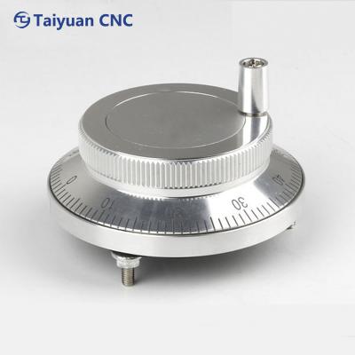 China Small DC5V 100 solid plastic rotary encoder 60mm ppr cnc encoder hand wheel pulse generator MPG for sale