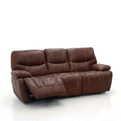 China Convertible Modern Style Soft Fabric 1+2+3 Manual Recliner Brown Sofa Set for sale