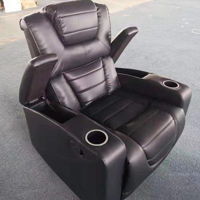 China Recliner convertible Sofa Fabric Manual Reclining Single Sofa Chair With Cup Holder for sale