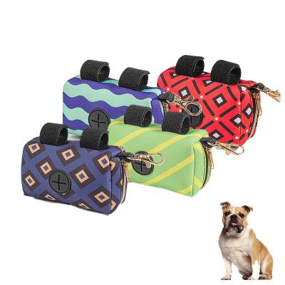 China Durable Dog Poop Release Dispenser Waterproof Zipper Leash Attachment Waterproof Poop Bag Holder for sale