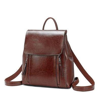 China Hot Sale Genuine Leather Waterproof Custom Outdoor Travel Anti Theft School Other Shoulder Bags Backpack for sale