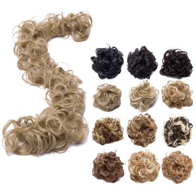 China Eco-Friendly Elastic Band Women Bun Wig Updo Bun Donut Roller Scrunchie Hair Bun Synthetic Hair Bun for sale