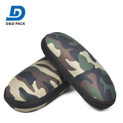 China Fashional Glass Case Digital Printing Camouflage Children Zipper Glass Case for sale