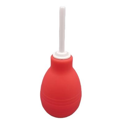 China Flexible And Firm Tube OEM/ODM 100% Safe Reusable Non-Phthalate Rubber Enema Bulb For Anal Douche for sale