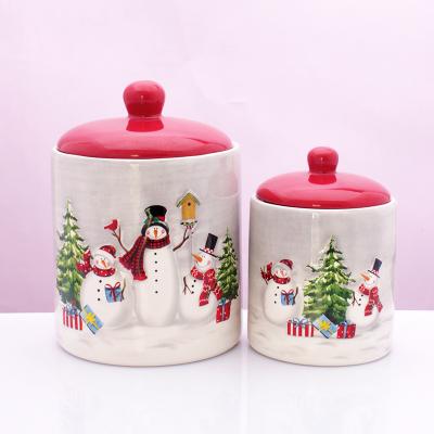 China Europe BONWILL Snowman Ceramic Mug Dish With Hat And Scarf For Christmas for sale