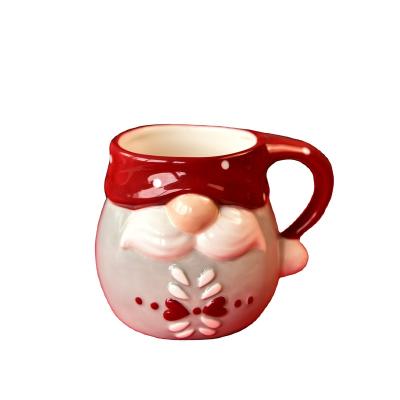 China Folk Art COFFEE MUG 3D SANTA CLAUS COFFEE MUG Milk Drinkware Christmas Snowman for sale